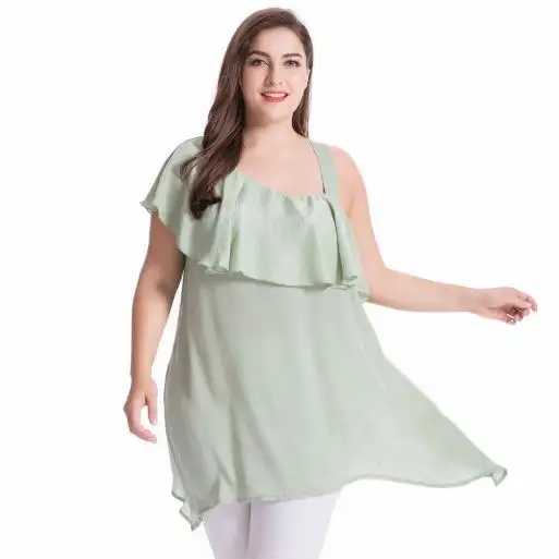 Ropa mujer talla grande 4xl 5xl 6xl женские блузки рубашки 2020 OL летняя одежда 5XL Многослойные в