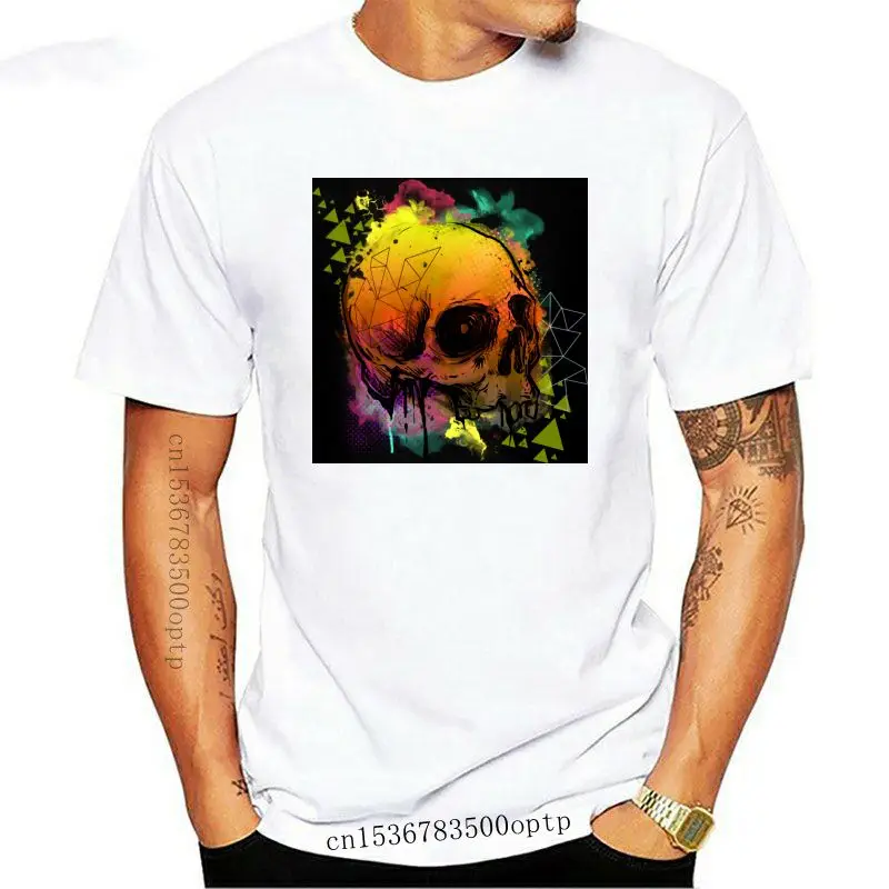 

Дизайнерская Европейская Мужская футболка с черепом, футболка с 3D принтом, Топы И Футболки с коротким рукавом, летние/осенние прикольные хл...