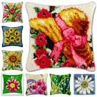 Мультяшная Милая шапка цветок 3D ковер Вышивка Подушка Knooppakket набор для рукоделия защелка крючок подушка пакет Knoopkussen