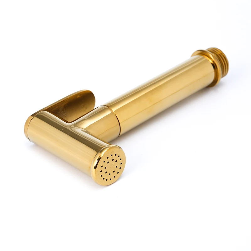 Золотистый латунный одиночный угловой клапан для холодной и горячей воды