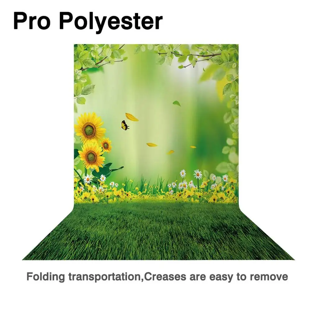 Allenjoy весенние фоны для фотосъемки подсолнухи зеленые луга листья Сказочный