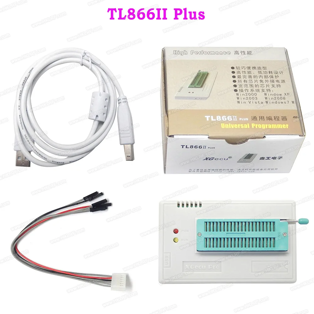 Универсальный USB программатор Minipro TL866II Plus поддержка NAND Flash AVR MCU GAL PIC SPI + 25