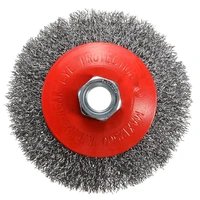 1pc wire bevel brush 100mm stainless steel wire brush polishing wheel rust remover brushes for angle grinder electric drill m14