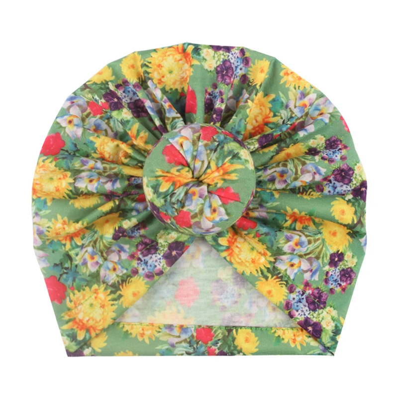 Обруч для волос с цветочным принтом новорожденных Детская Хлопковая Удобная
