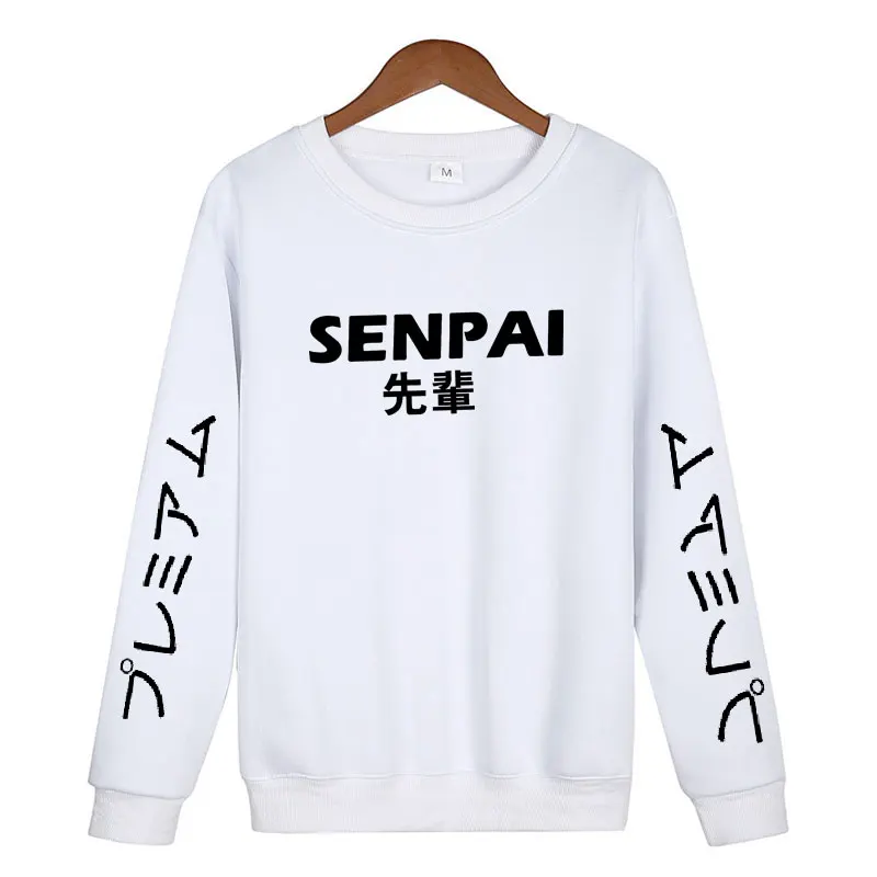 White YMS432 Модная японская уличная одежда SENPAI, толстовка с капюшоном, несколько цветов, мужские и женские толстовки, пуловер, sudadera hombre - Цвет: White YMS432