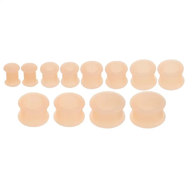 

6 Pairs/12PCS Piercing Tool Silicone Pinna Jewelry Flesh Color Auricle Expander Decor (6mm,8mm,10mm,12mm,14mm,16mm