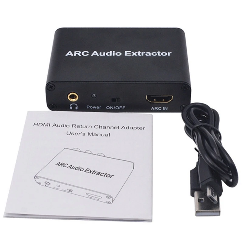 

Аудио экстрактор, аудиоадаптер AUX 3,5 мм, стерео HDMI-совместимый, ARC Fiber, коаксиальный RCA, выход 3,5 мм для звуковой панели, динамика HDTV