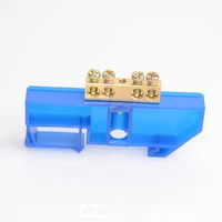 1 pcs screw brass din rail grounding copper terminal block conectores for wires terminal block