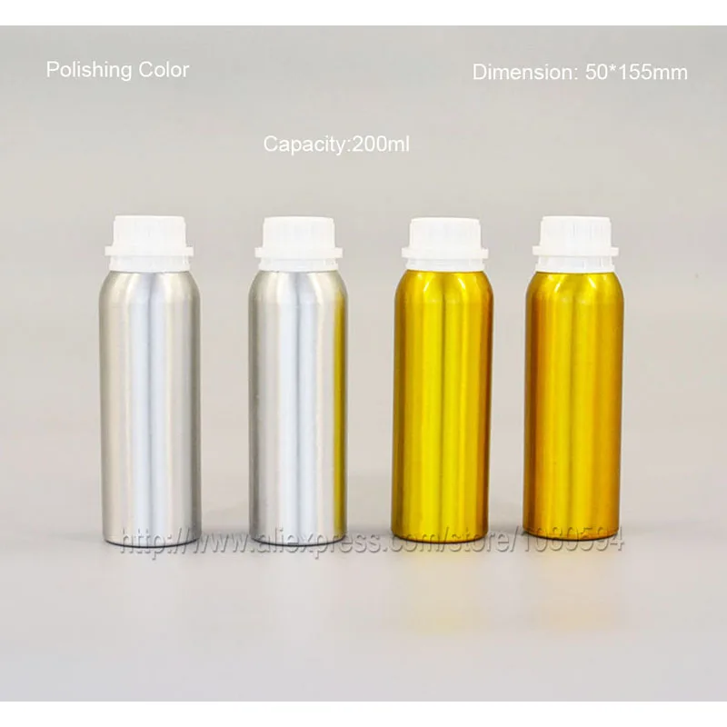 168pieces/Lot 200ml Silver/Gold  Anodized Aluminum Essential Oils Naked Bottle,Hydrosol Bottle