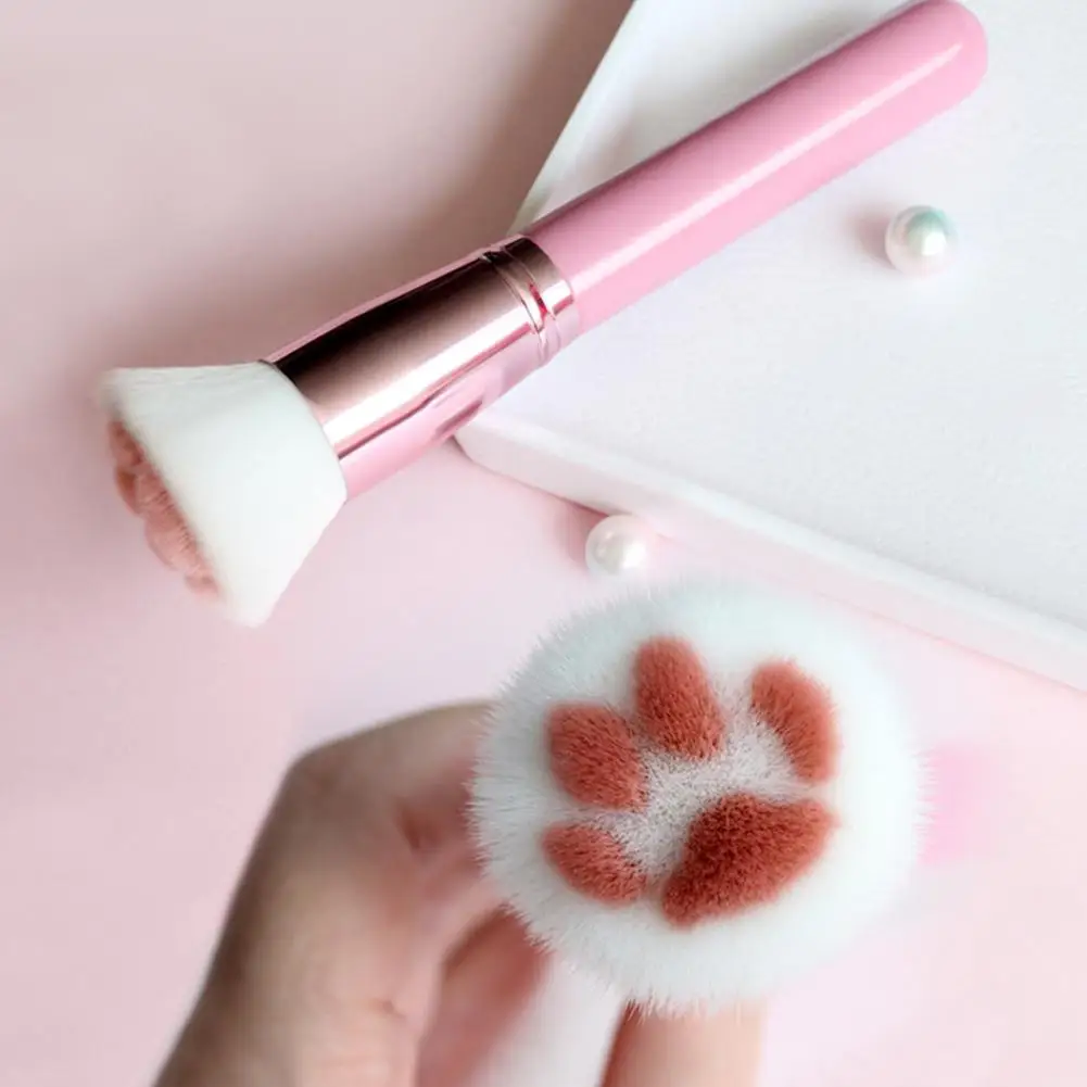 Яркий гламурный 1 шт. Милая кошачья лапа форма макияж кисти для макияжа