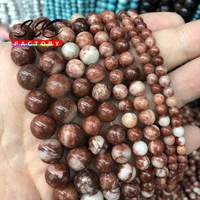 china red jaspers beads natural stone beads for jewelry making loose spacer round beads diy necklace bracelet 4 6 8 10 12 mm 15