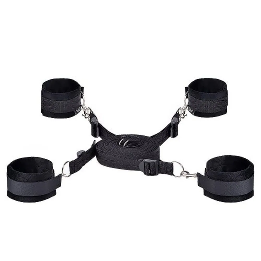 SM Sexy Erotic Suit Adult Sex Toys Goods Leather Handcuff Bondage Amazing Mall-Under Restraint System with Hand Cuffs Ankle H4 |