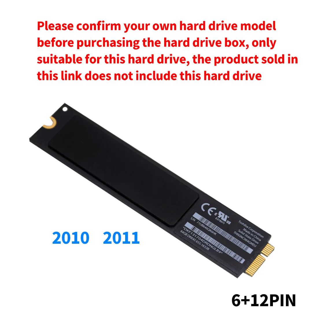 Aluminum Alloy USB 3.0 SSD Hard Disk Enclosure Converter for 2010 2011 MACBOOK AIR A1369 A1370 MAC SSD Adapter Mobile Box