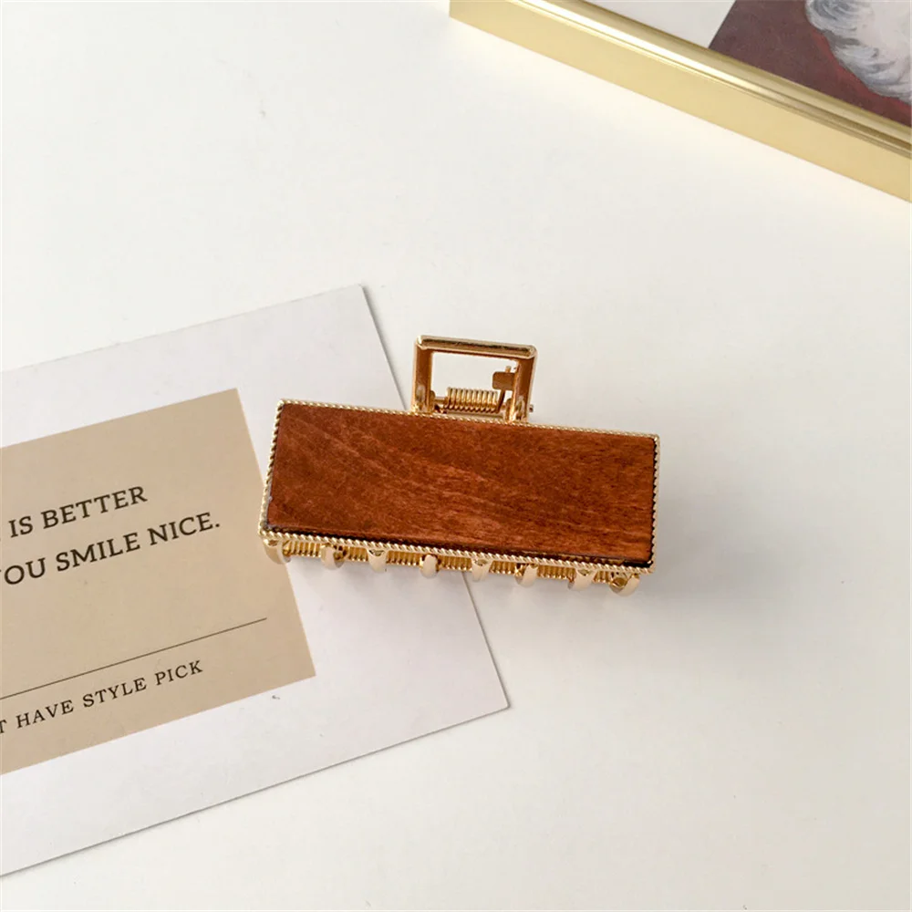 

Acrylic Hairpin Ladies Hairpin Retro Fashion Geometric Hollow Rectangle Hairpin Girl Hair Accessories Temperament Headdress