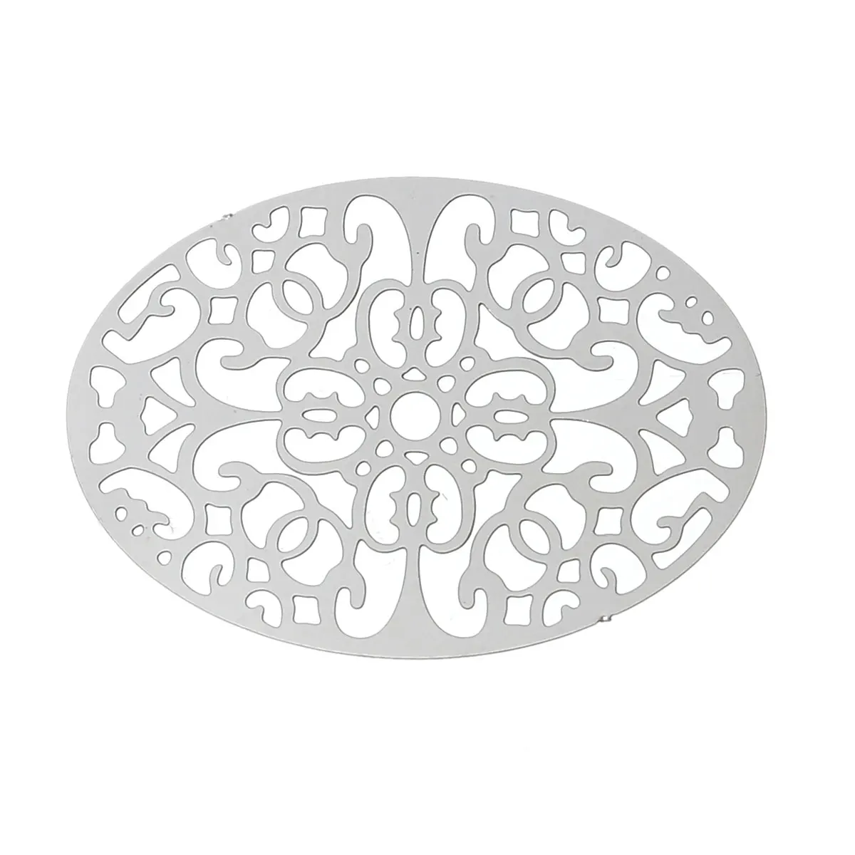 Филигранная фурнитура для украшений DoreenBeads из нержавеющей стали Овальный