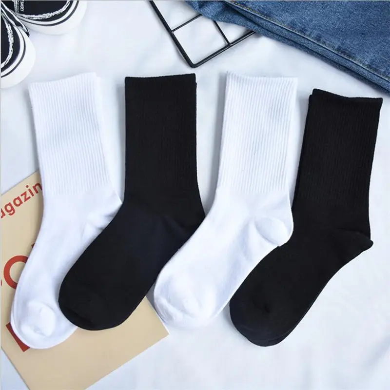 2019 Mens Cotton Socks New styles Pairs Black Business Men Breathable Autumn Winter for Male Solid Color Sock | Мужская одежда