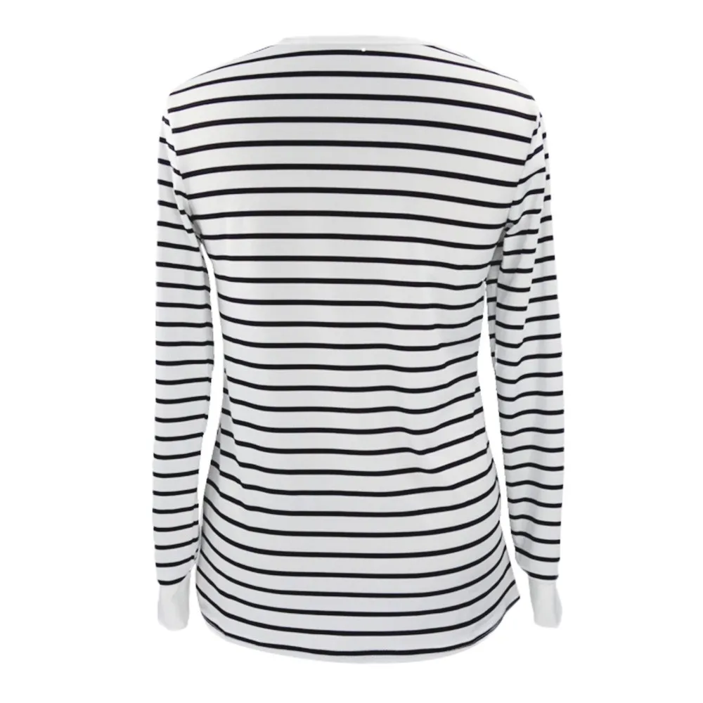 Женские повседневные топы в полоску с длинными рукавами для мам и беременных