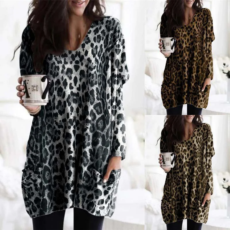 Женская футболка с леопардовым принтом винтажная Туника большого размера плюс 5XL