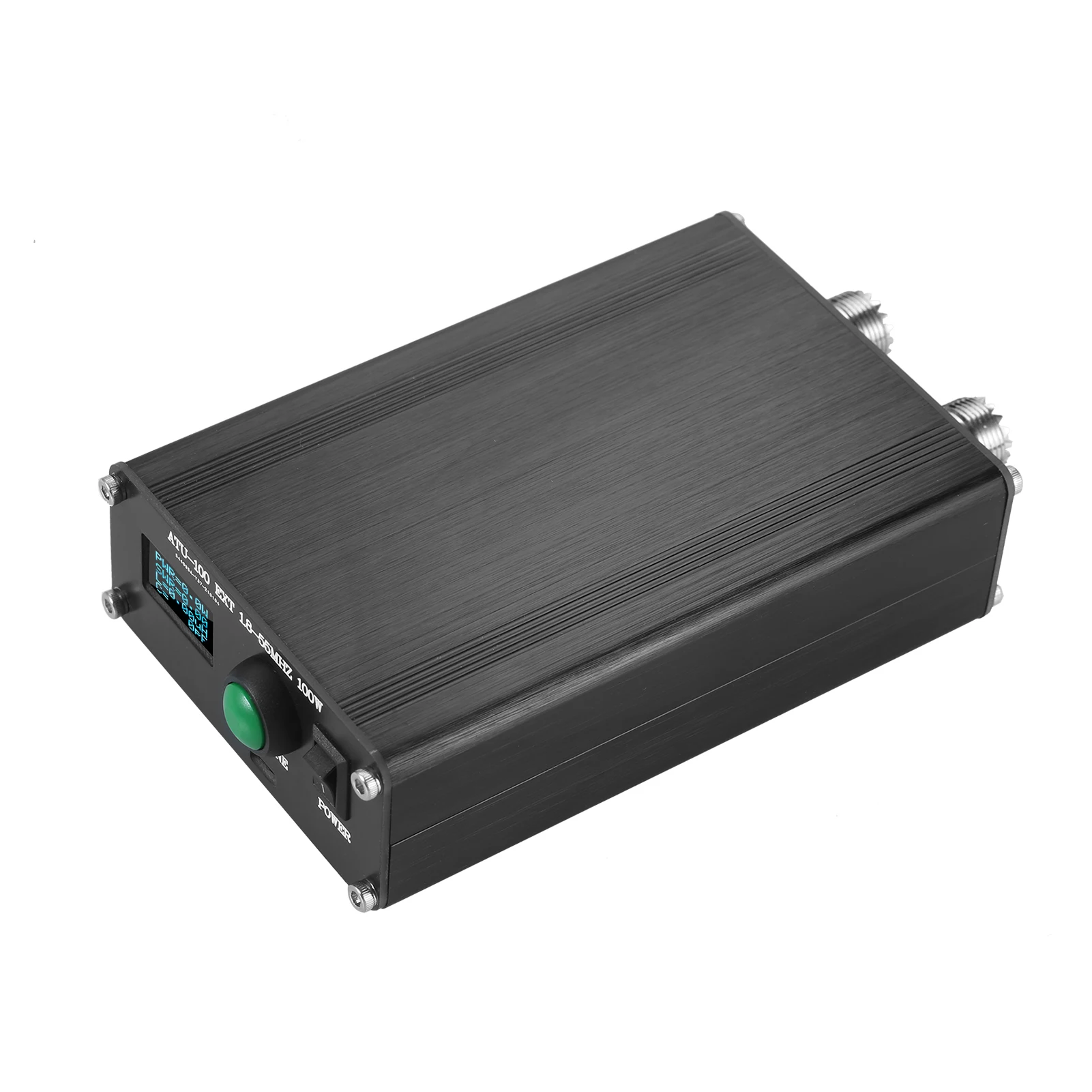 

KKmoon Automatic Antenna Tuner ATU-100 EXT 1.8-55MHz 100W Shortwave Antenna Tuner with 0.96 Inch OLED Display Built-in Battery