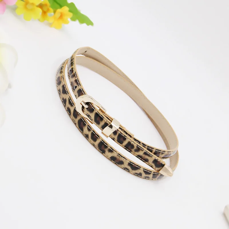 

Женский кожаный ремень D-образной формы с металлической пряжкой, в стиле Харадзюку, карамельных цветов, тонкий узкий пояс для женщин, украше...