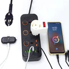 Сетевой удлинитель с 2 круглыми контактами, 6 USB-портов, 1,8 м