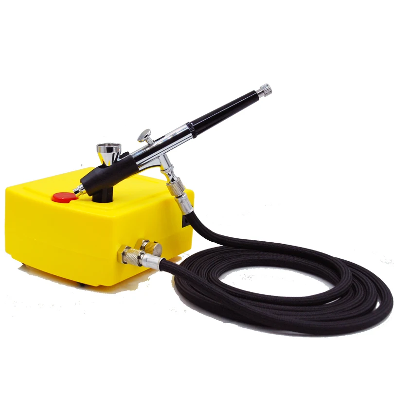 Colopaint Макияж Лицо краска для тела Аэрограф компрессор комплект 0 2 мм