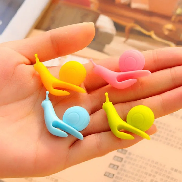 

5/10 Pcs Cute Candy Colors Exquisite Snail Shape Silicone Tea Bag Holder Tea Tools