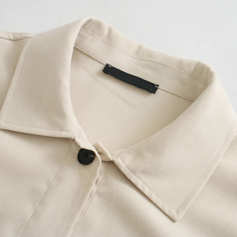 

Shirt Women Jacket Coat Vintage Oversized Asymmetric Jacket Casual Pockets Coats Female Solid Long Sleeve Outerwear Winter