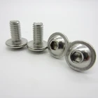 20 шт M3 M4 M5 M6 304 Нержавеющаясталь полукруглые разноцветные плоские с кнопка фланец головки с шайбой внутренний шестигранный Набор торцевых головок винта allen болт