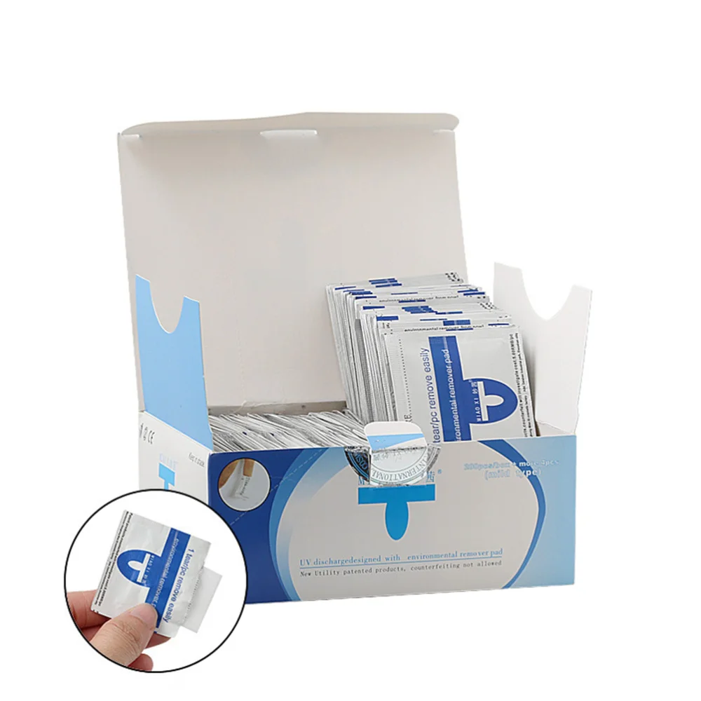 

200pcs Nail Polish Remover Pads Nail Wipe Pad Nail Polish Remover Pads (English Edition)