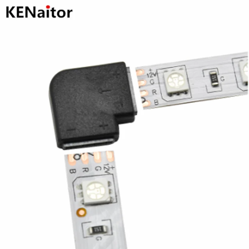 5 шт. 4 pin Светодиодный разъем L Форма для подключения угловая под прямым углом 10 мм