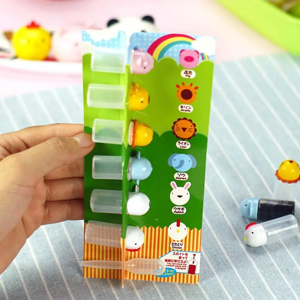 

1Set Mini Seasoning Sauce Bottle Cute Cartoon Mini Sauce Containers Soy Sauce Seasoning Bottle For Bento Box Kitchen Accessories