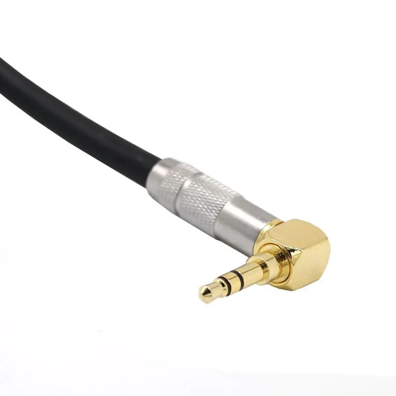 

6.35 Female Stereo to 3.5 Male Plug Jack Stereo Hifi Mic Audio Extension Cable Short 90 Degree Angled Audio Line cable