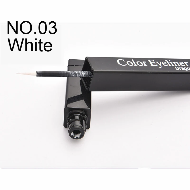 eyeliner-white ICYCHEER цветная Водостойкая тушь для ресниц быстросохнущая завивка ресниц с эффектом нарощенных ресниц Синий Коричневый Красный Фиолетовый Черный Тушь для ресниц - Цвет: eyeliner-white