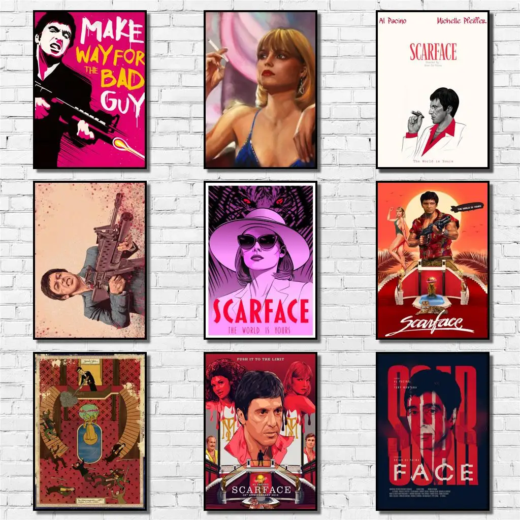 23 дизайна картонный плакат Scarface художественная картина домашняя наклейка
