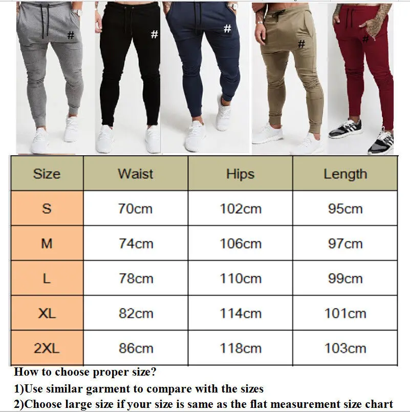 

Men Long Pants Jogger Sweatpants Workout Trousers Men Slim Fitness Sweat Pants Streetwear