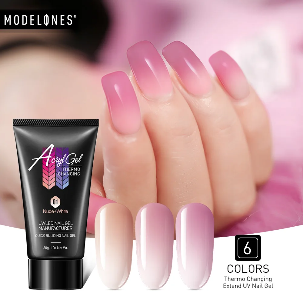Акриловый удлиняющий гель Modelones 30 г Быстросохнущий Гель лак для ногтей