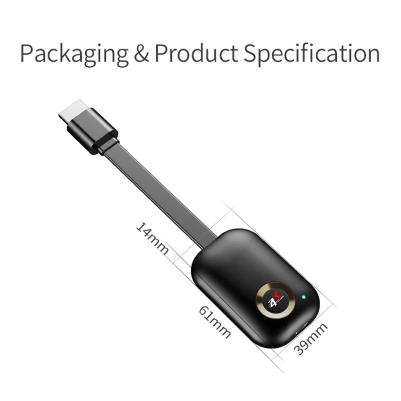 HDMI Беспроводной приемник дисплея 1080P 4K WiFi ключ 2 4/5 ГГц мобильный экран литой