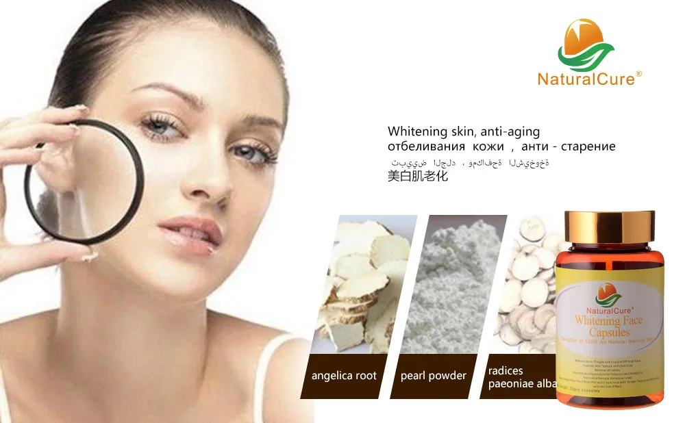 

NaturalCure Whitening Face Capsules, Remove Pimples, Acne and Freckles, Natural herbal face mask, Plants Extract no side effect