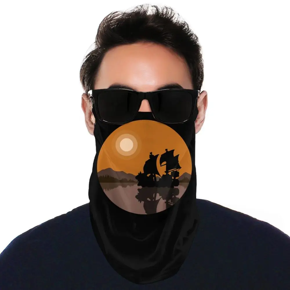 3D Бесшовная бандана головной повязки маска шейного гарнитура One Piece Thousand Sunny футболка_векторизованная Мультифункциональная магия.