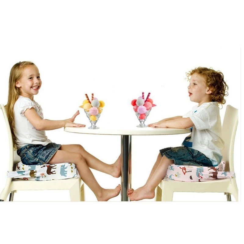 

Anti-Slip Children Highchair Seat Booster Toddler Feeding Round Seat Cushion Heightening Dismountable Kids Chair Increased