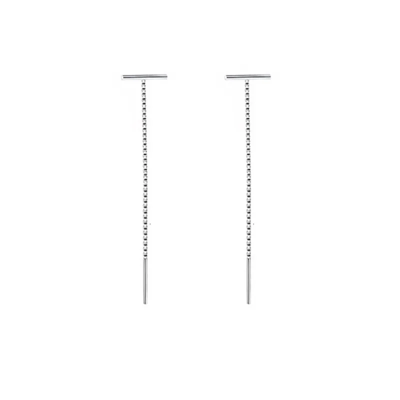 

Tassel Threader Drop Earrings For Women Long Chain Threader Dangle Earrings Ear Chain Line Statement Ear T-shaped Pendant