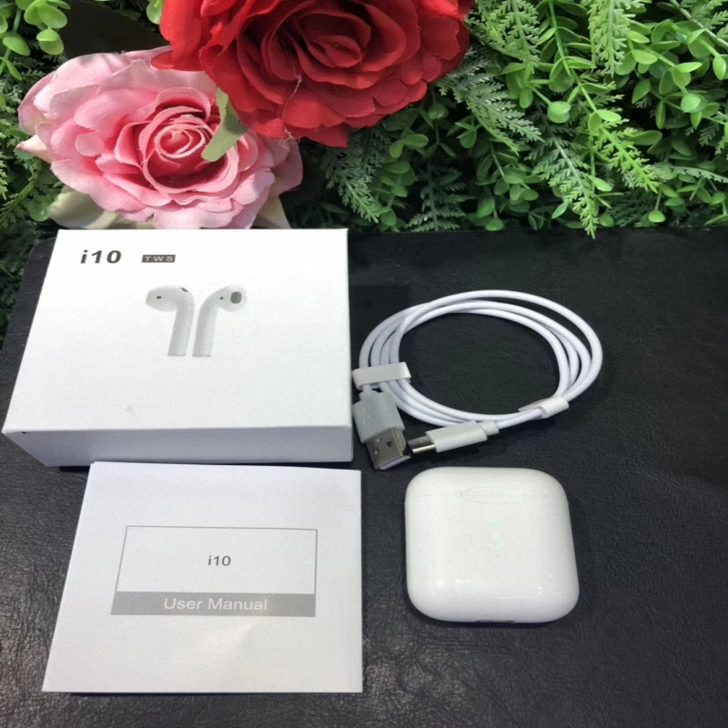 Бестселлер i10 TWS Bluetooth сенсорное управление всплывающее окно с функцией зарядки