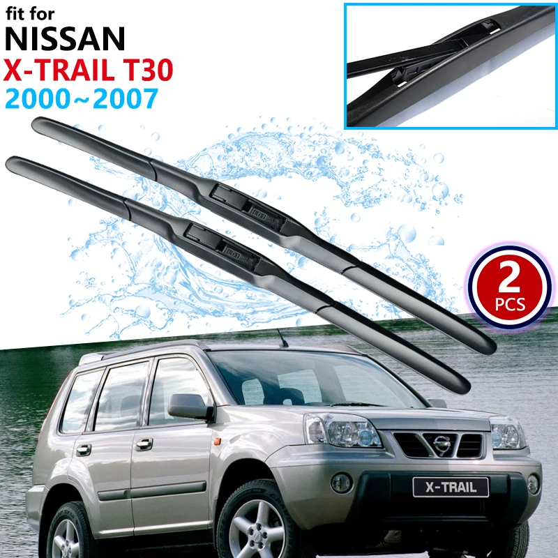 

for Nissan X-Trail T30 2000~2007 2001 2002 2003 2004 2005 Windscreen Windshield Wipers Car Wiper Blades Car Accessories Stickers