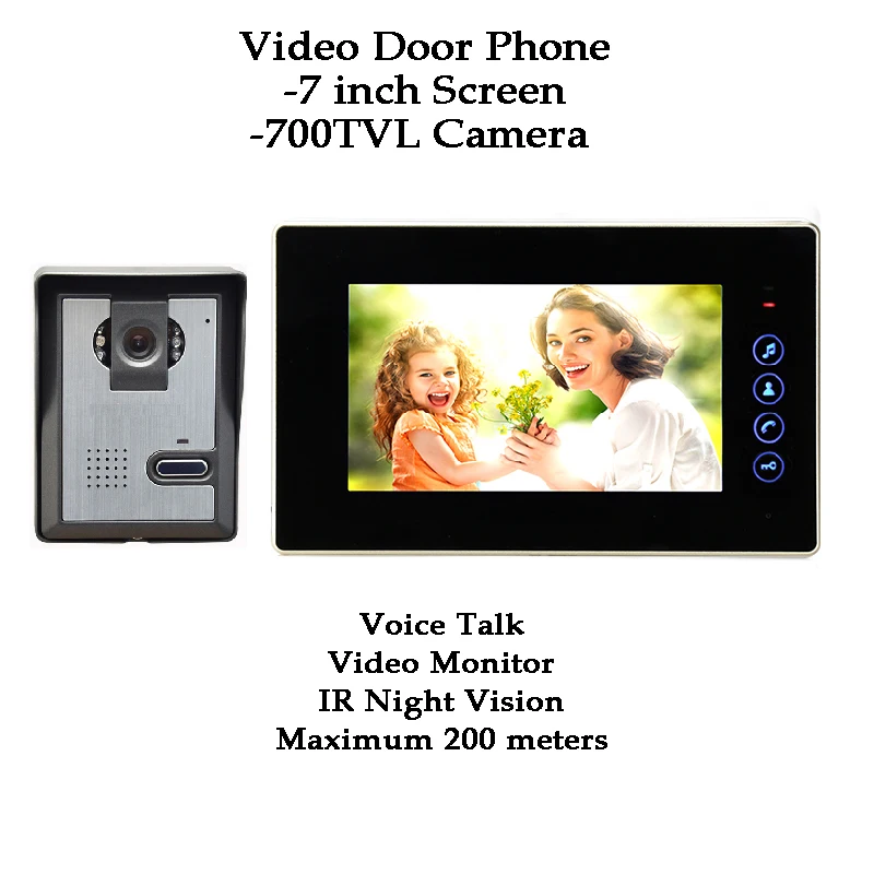 Video Doorbell Wired Video Intercom Camera Monitor Night Vision Waterproof RFID Tag Photogra Home Office Smart video door phone