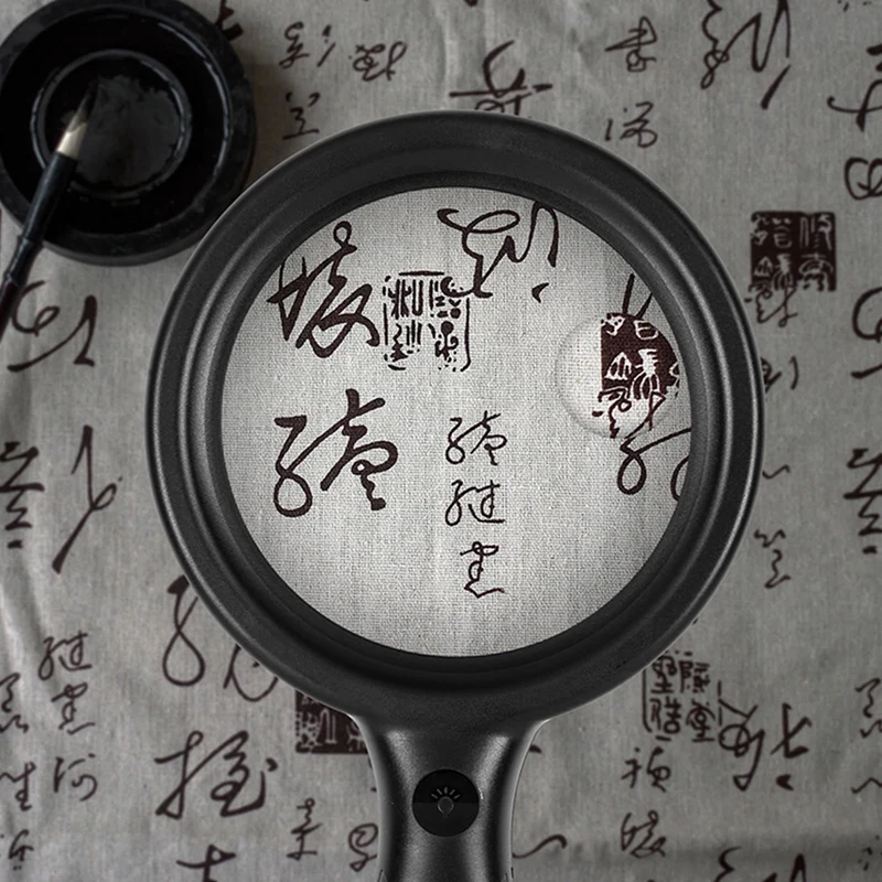 

Magnifying Glass with Light, 5X 10X Magnification with LED Illuminated, Handheld Magnifying Glass