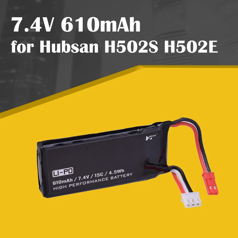 Аккумулятор Lipo для квадрокоптера Hubsan X4 H216A H502S H502E 7 4 В 610 мАч|Детали и аксессуары| |