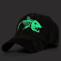 luminous embroidery fish fishing men baseball cap camouflage hunting mens caps outdoor sports sun hat casual bone casquette