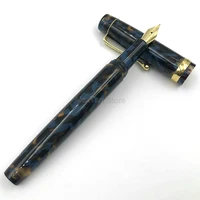 jinhao business resin acrylic blue black fountain pen with converter effbent nib writing pen supply for office school