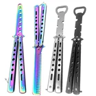 Нож-бабочка из нержавеющей стали для тренировок и открывания бутылок